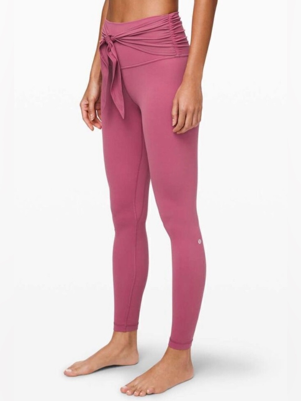 Lululemon align pant wrap waist leggings pink moss rose women’s 4 tights high ri